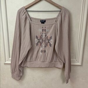 WRANGLER WOMEN’S TOP WESTERN VINTAGE SQUARE NECK TOP